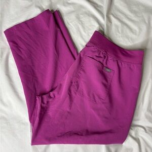 Figs High Waisted Livingston Scrub Pants Electric Orchid